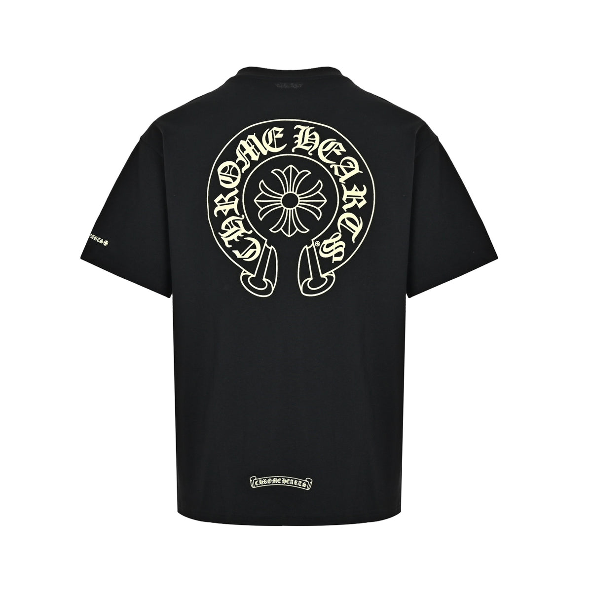 Chrome Hearts/Chrome Heart Golden Horseshoe Print Short Sleeve