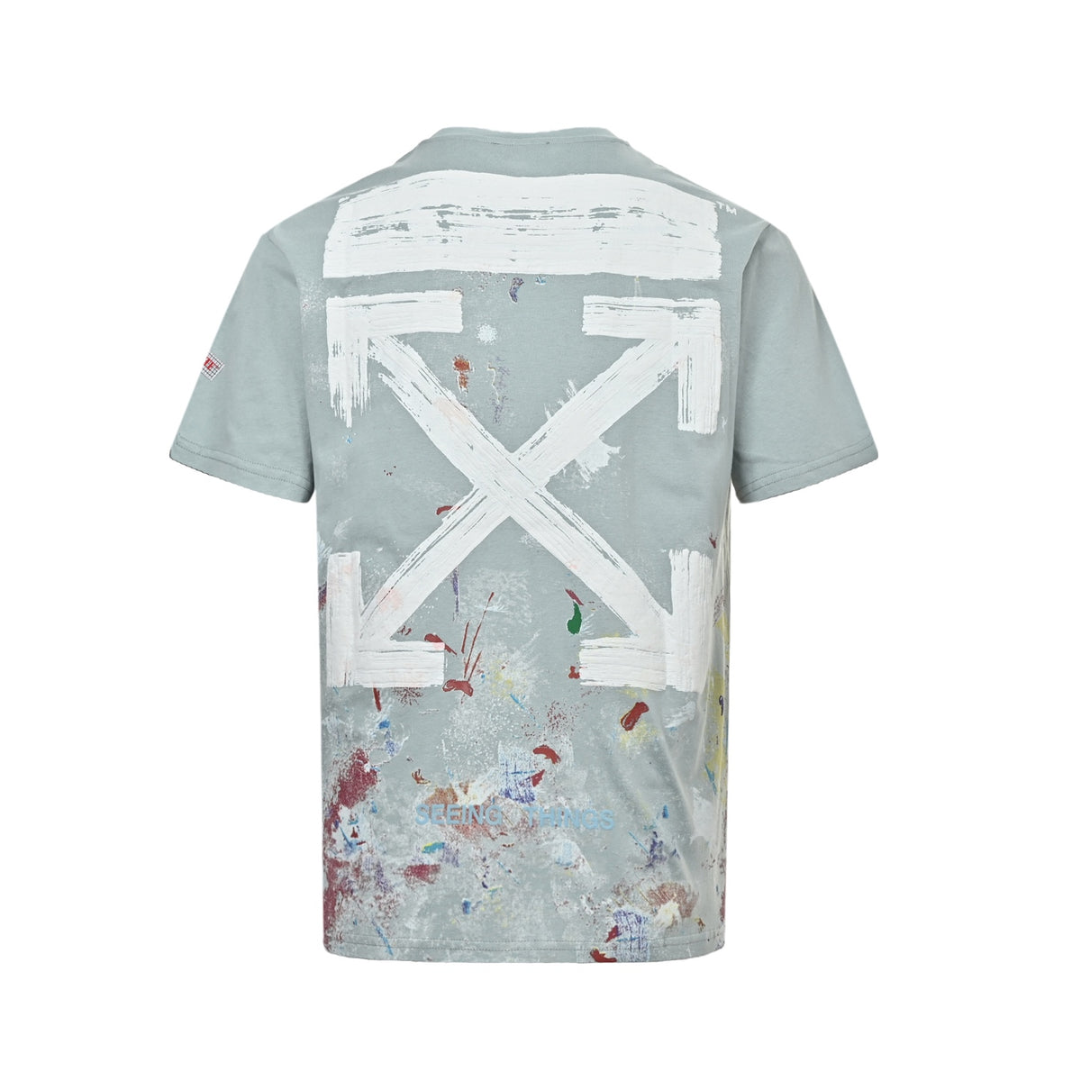 OFF WHITE C/O VIRGIL 17ss starry sky fireworks splash ink arrow print short sleeves