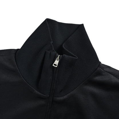 Gucci red and green webbing zipper stand collar jacket