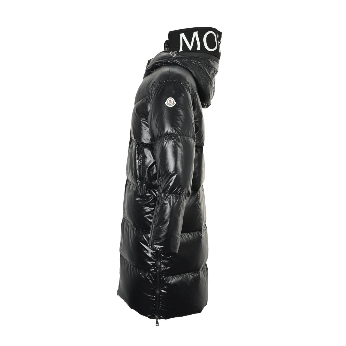 Moncler/Mask letter printed hooded long down jacket