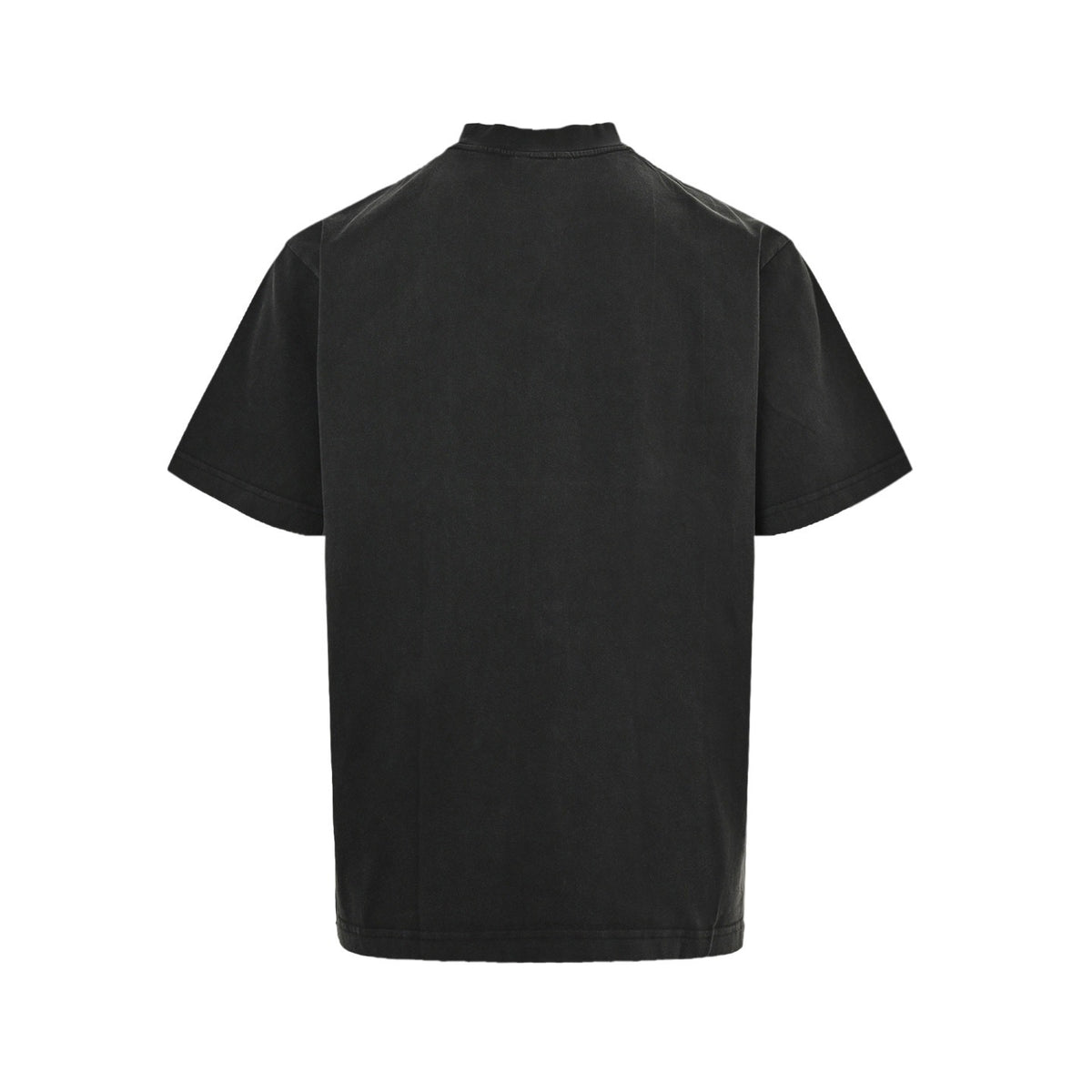 Balenciaga classic distressed lock button washed short sleeves