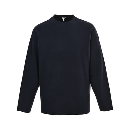 Loewe/Luoyiwei elbow embossed embroidered crew neck sweater
