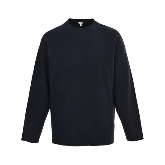 Loewe/Luoyiwei elbow embossed embroidered crew neck sweater
