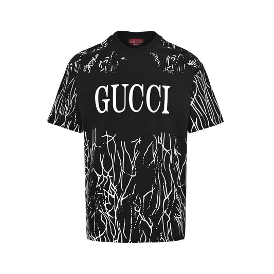 Gucci all-over digital printed Zhiya short sleeves