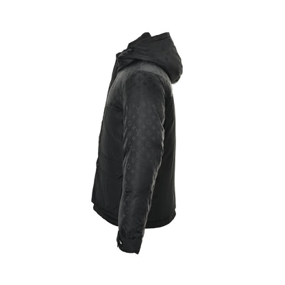 Louis Vuitton presbyopic patchwork hooded down jacket
