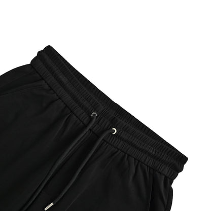 Prada letter-stitched back pocket red tape trousers