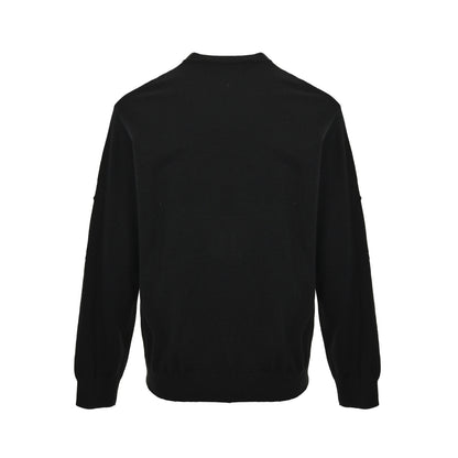 Balenciaga/Balanciaga 25Fw metal nameplate wool crew neck sweater