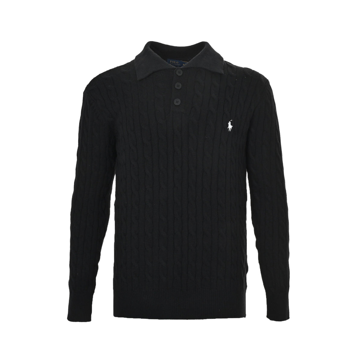Ralph Lauren Cable Lapel Polo Sweater
