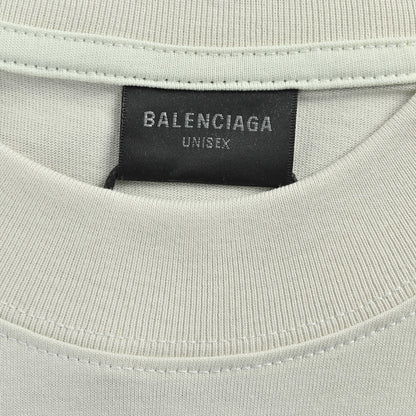 Balenciaga 26ss embroidered logo short sleeves on front and back