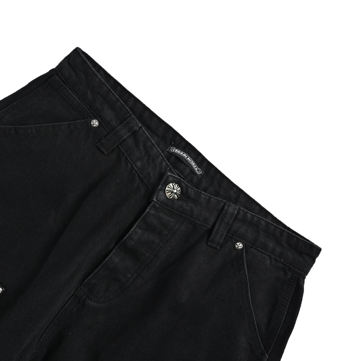Chrome Hearts/Chrome Heart leather label cross denim shorts