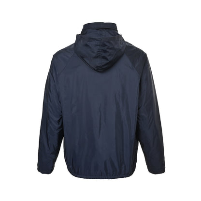 Prada regenerated nylon fleece horizontal zipper hooded jacket