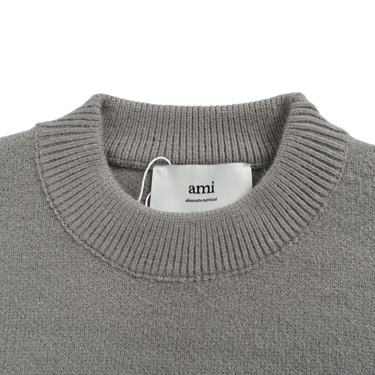 AMI PARIS three-color love jacquard crew neck sweater