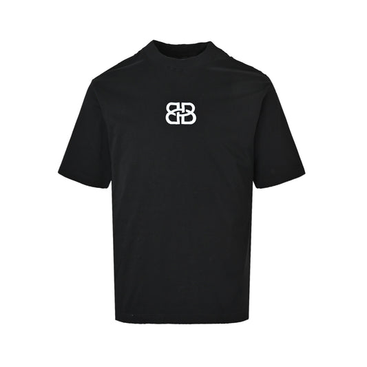Balenciaga/Balanciaga Roman series lock embroidery heavy frayed short sleeves
