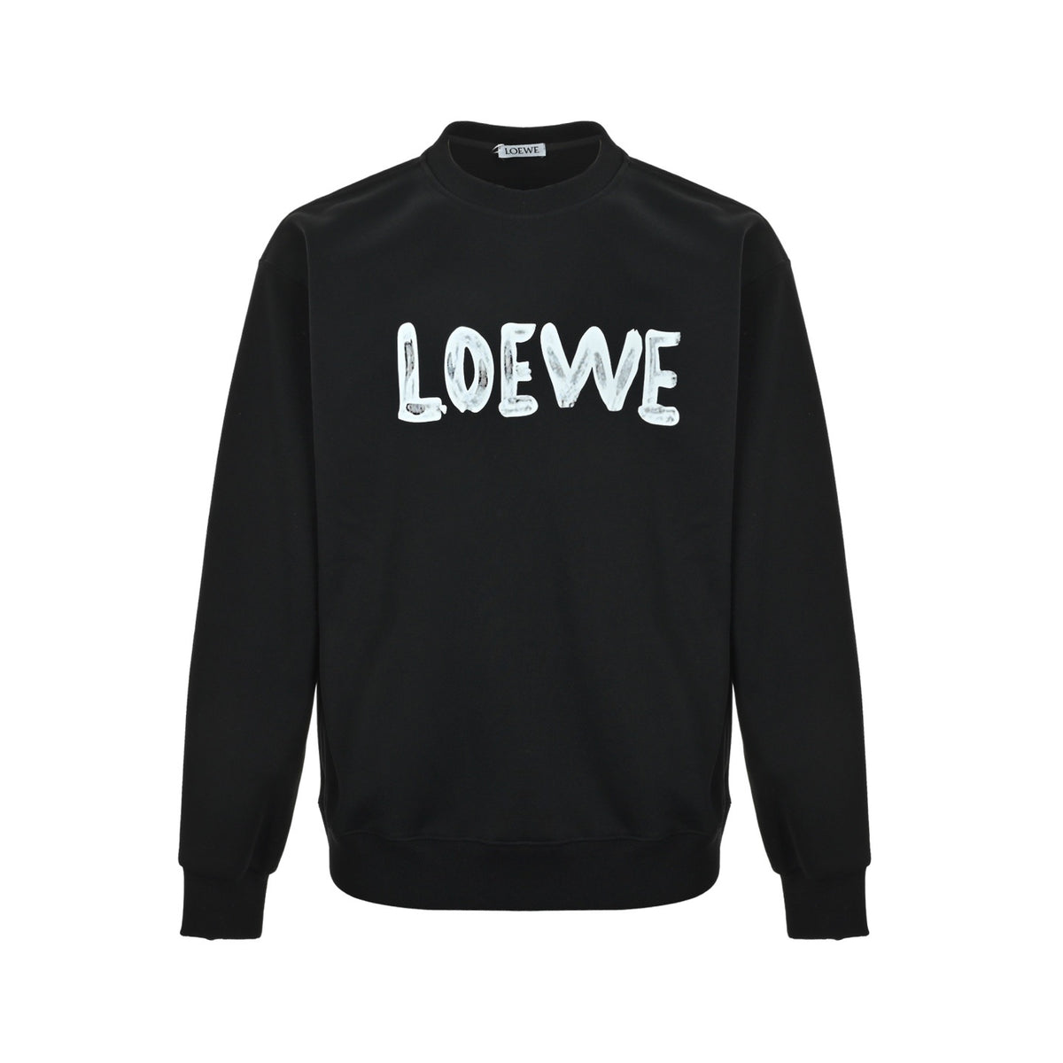 Loewe/Luo Yiwei chalk letter logo logo round neck sweatshirt