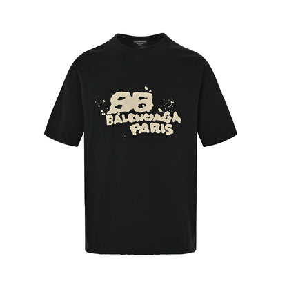 Balenciaga/Balanciaga 23ss double B letter graffiti printed short sleeves