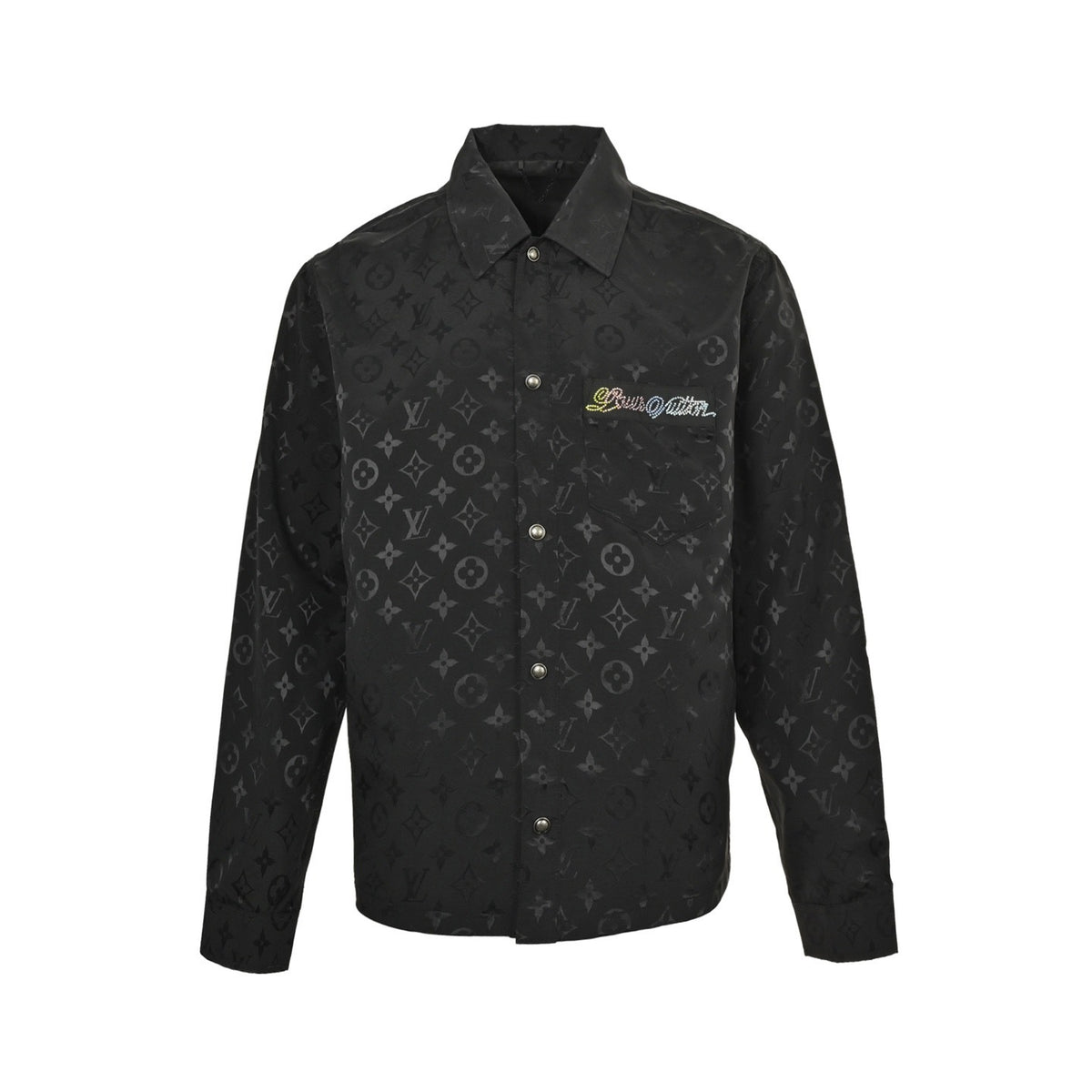 Louis Vuitton 25Fw presbyopic rippled jacquard colored diamond shirt jacket