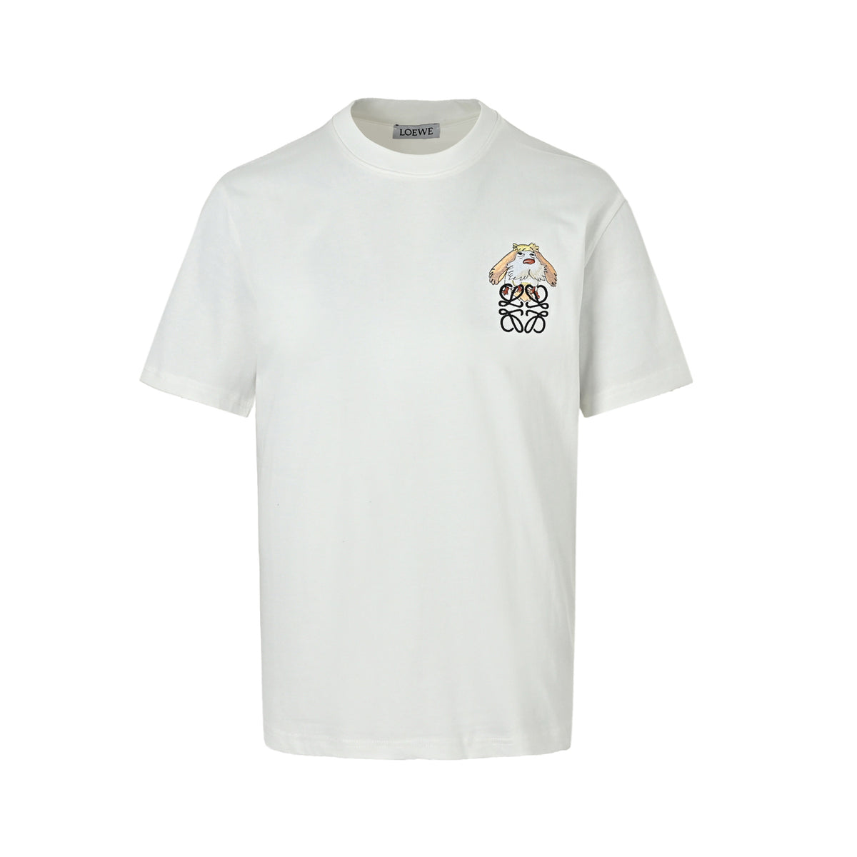 Loewe/Luo Yiwei joint puppy embroidered short sleeves