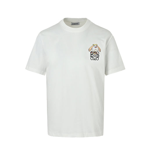 Loewe/Luo Yiwei joint puppy embroidered short sleeves