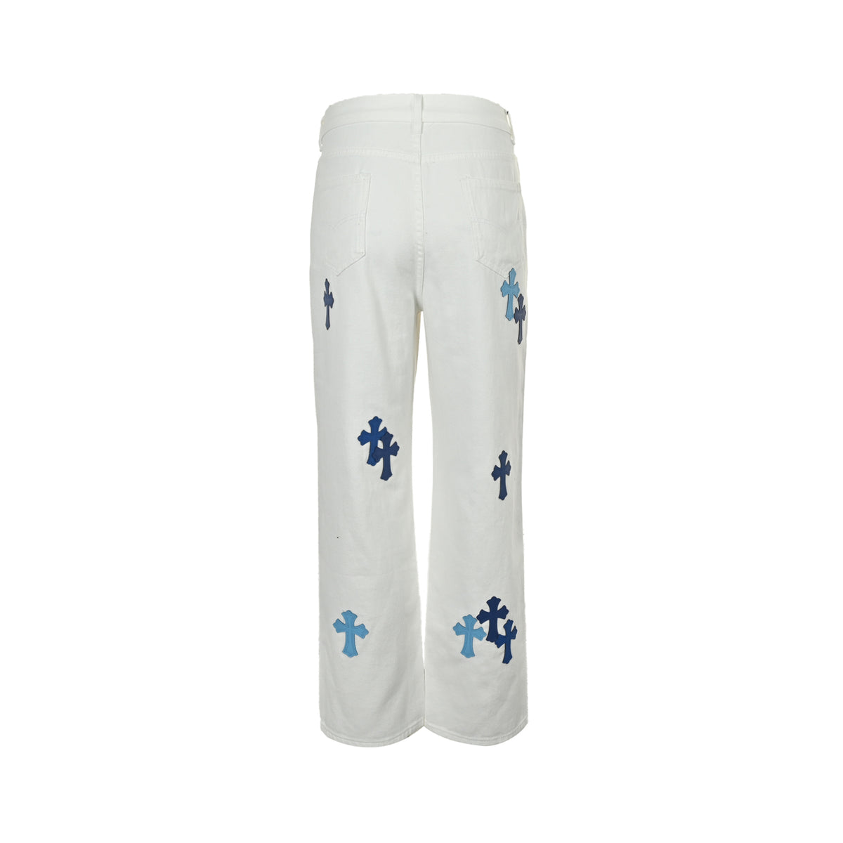 Chrome Hearts/Chrome Heart cross patch embroidered washed jeans