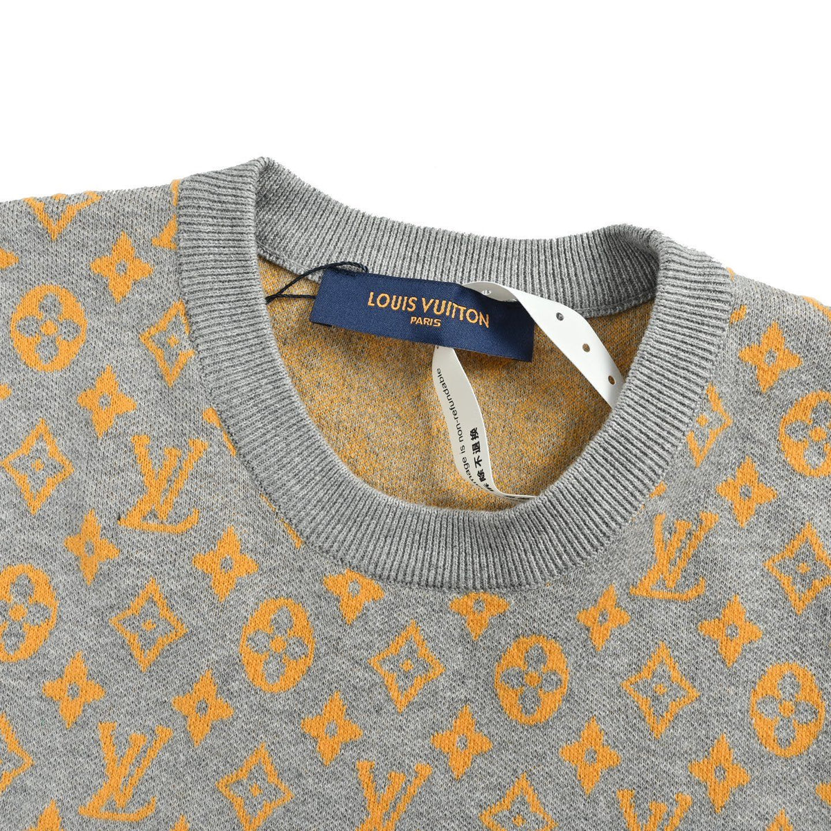 Louis Vuitton all over printed dark pattern old flower jacquard knitted short sleeves
