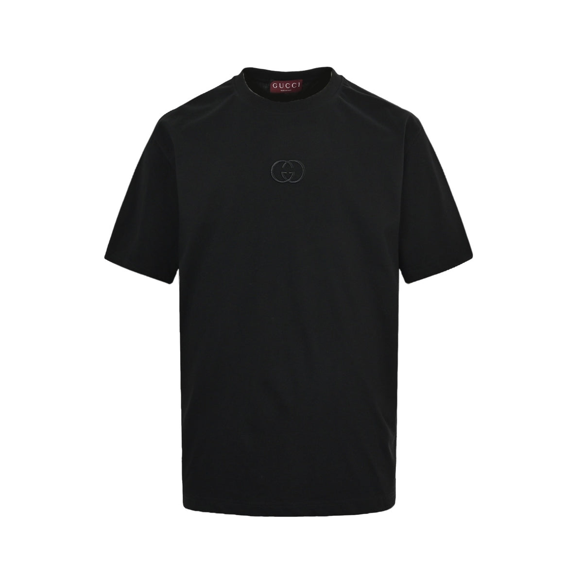 Gucci 26ss double G interlocking embroidered short sleeves