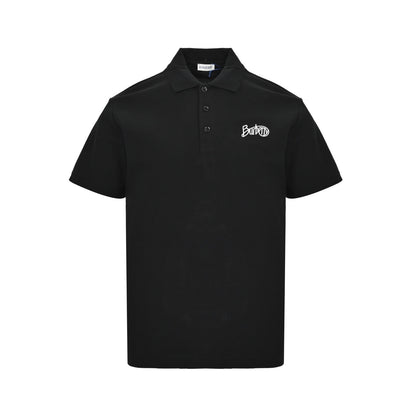 Burberry 25ss cursive signature letter embroidery Polo short sleeves