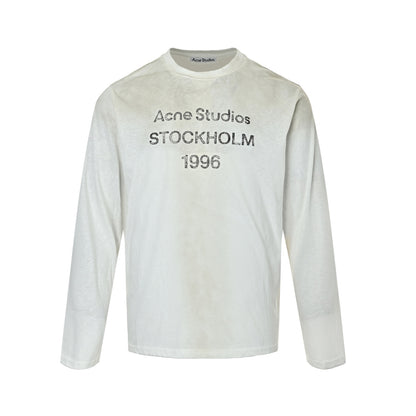 Acne Studios 1996 sandblasted distressed washed long-sleeved T-shirt
