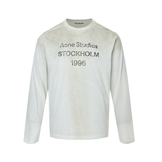 Acne Studios 1996 sandblasted distressed washed long-sleeved T-shirt