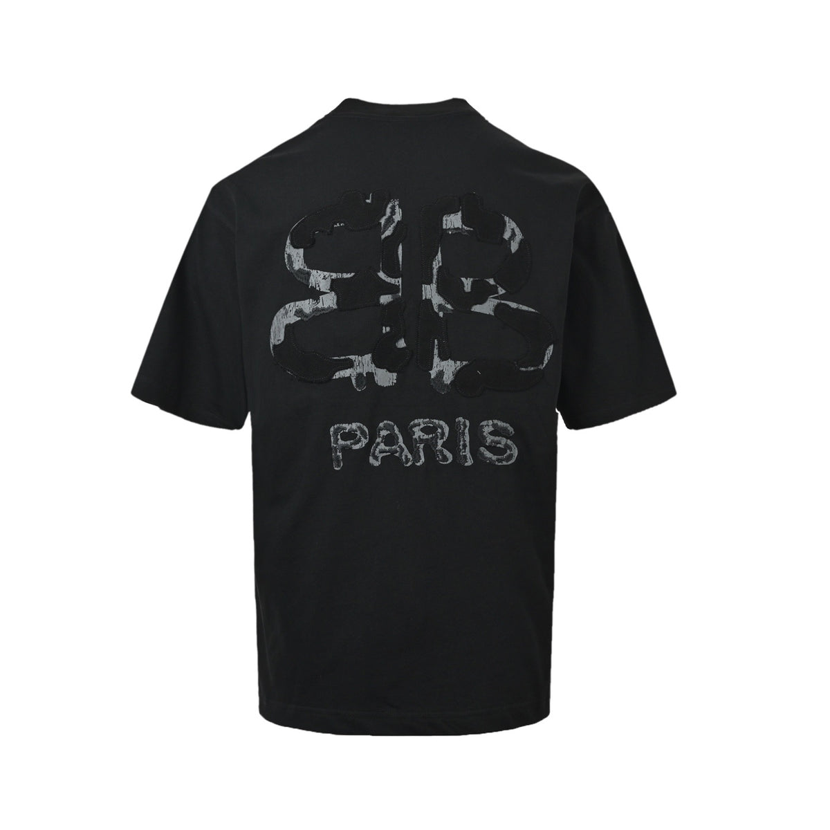 Balenciaga 26ss heavy-duty patch embroidered short sleeves