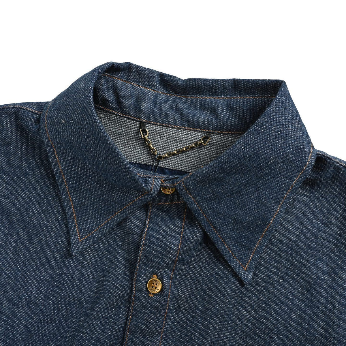 Louis Vuitton 25ss hemp rope embroidery suit denim short-sleeved shirt
