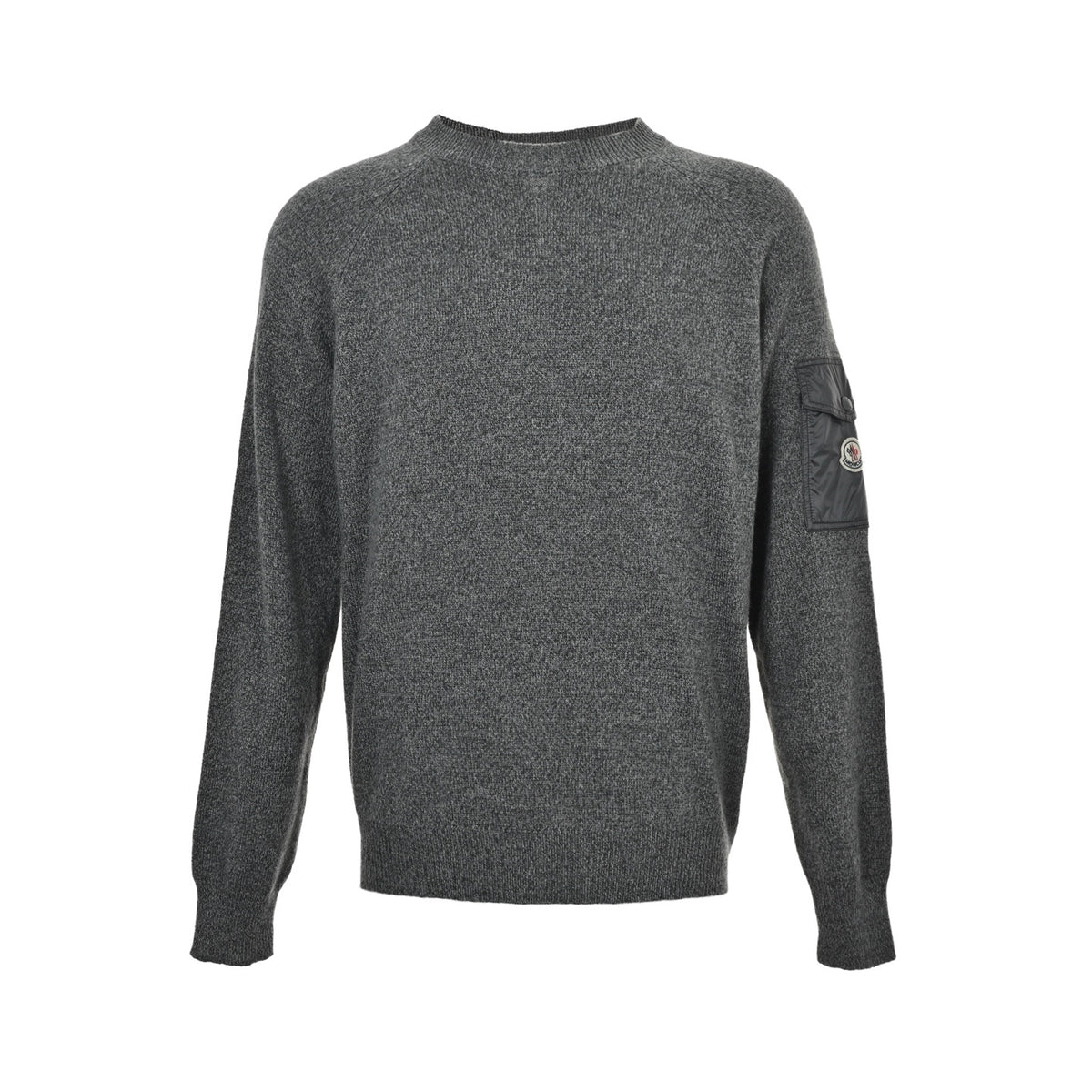 Moncler/muzzle wool cashmere sleeve pocket knitted sweater