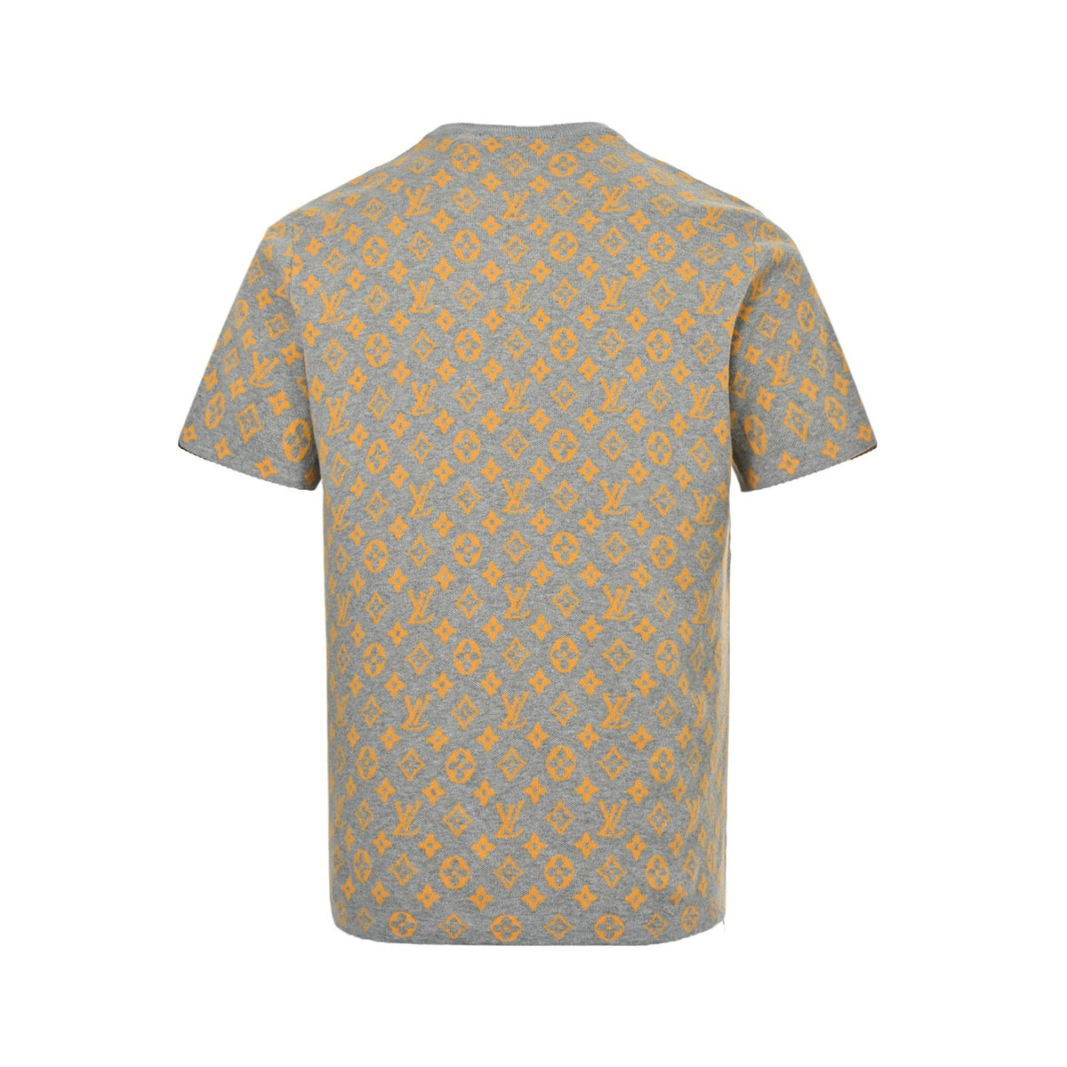 Louis Vuitton all over printed dark pattern old flower jacquard knitted short sleeves