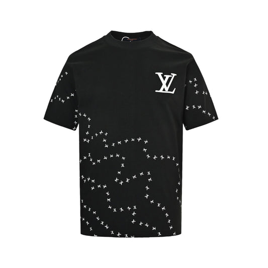 Louis Vuitton small label printed letter embroidered short sleeves