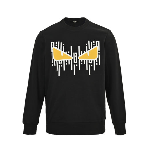 Fendi 25Fw rubber eye round neck sweatshirt