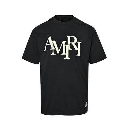 Amiri letter logo foam printed short sleeves