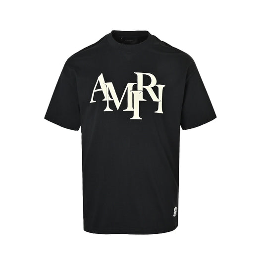 Amiri letter logo foam printed short sleeves