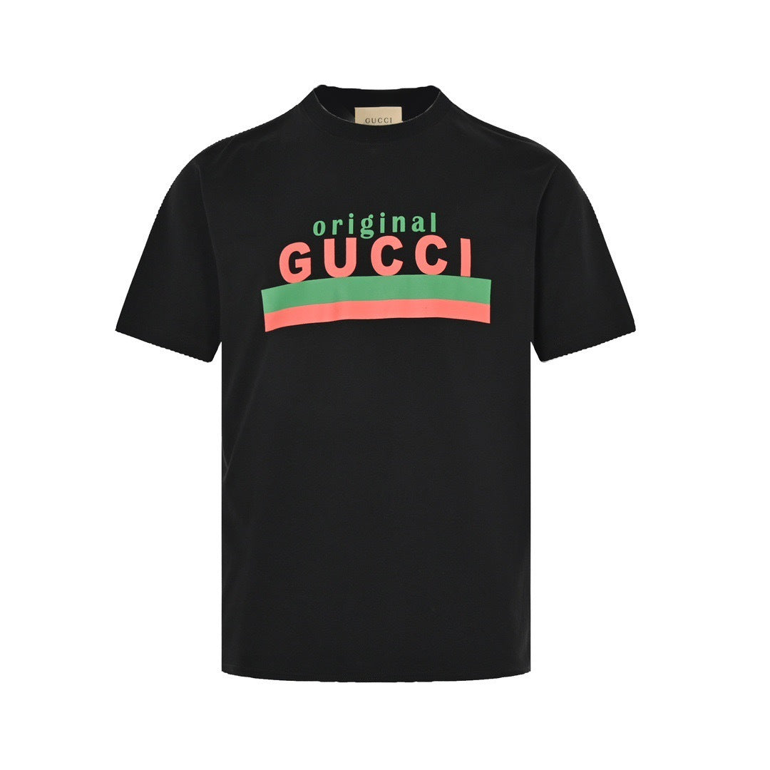 Gucci classic red and green letter printed short sleeves