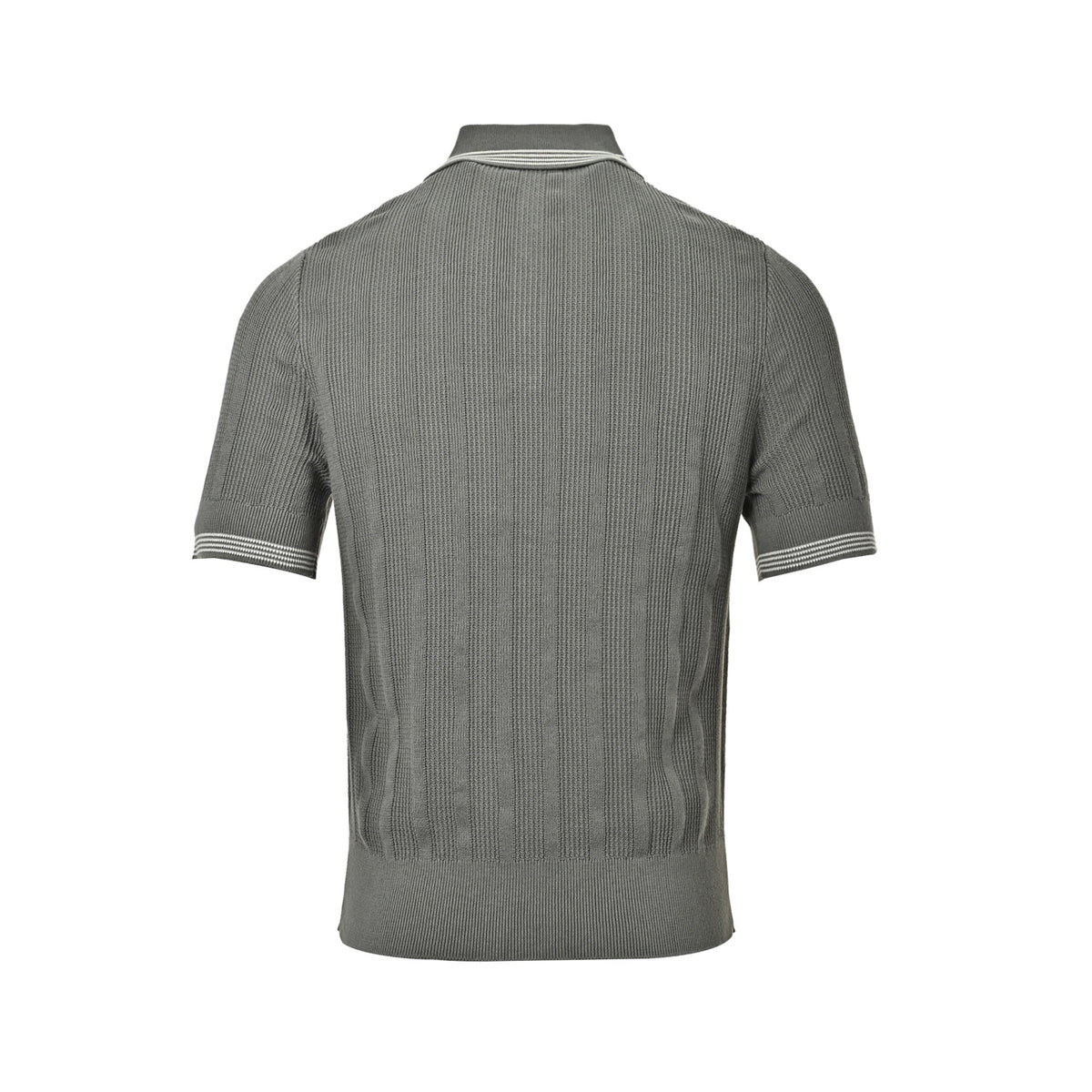 Brunello Cucinelli/BC color block vertical stripe neckline Polo short sleeves
