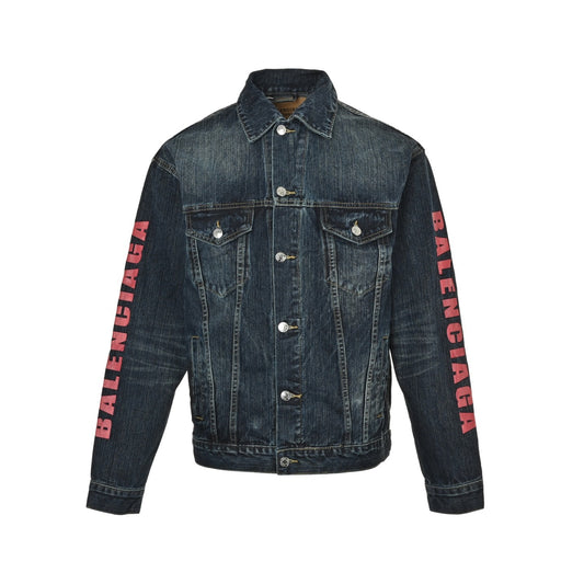 Balenciaga/Balanciaga 25Fw Valentine's Day Love Denim Jacket