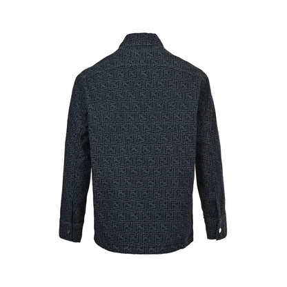 Fendi 25Fw full-frame FF jacquard denim jacket