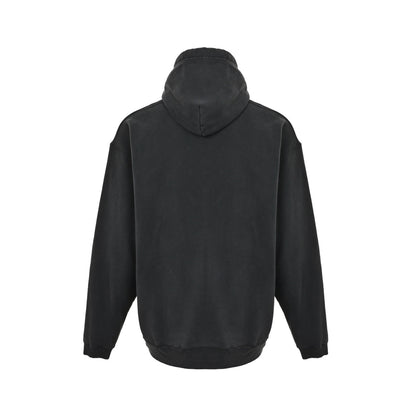 Balenciaga 26ss washed smoke print hooded sweatshirt