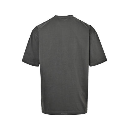 We11 Done distressed gradient hand-painted barrage LOGO printed short sleeves