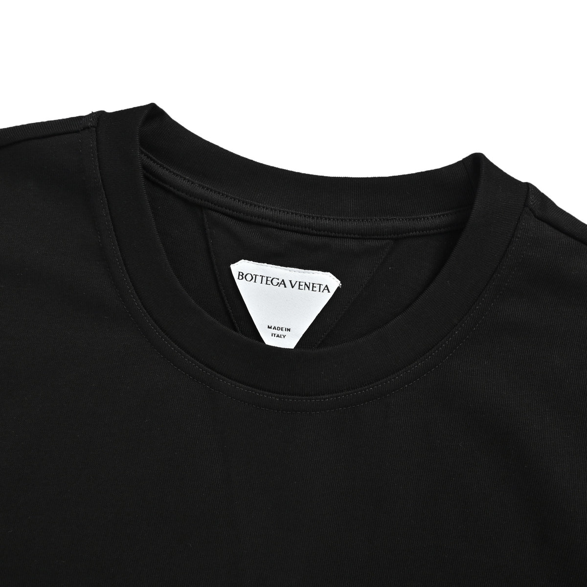 BOTTEGA VENETA/BV woven square leather rivet pocket short sleeves