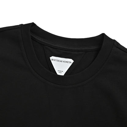 BOTTEGA VENETA/BV woven square leather rivet pocket short sleeves