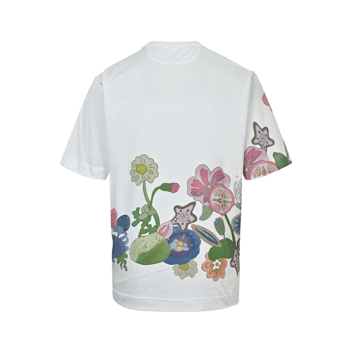 Fendi Future flower butterfly color block printed short sleeves