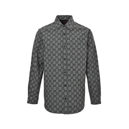 Gucci all-over jacquard plaid long-sleeved shirt