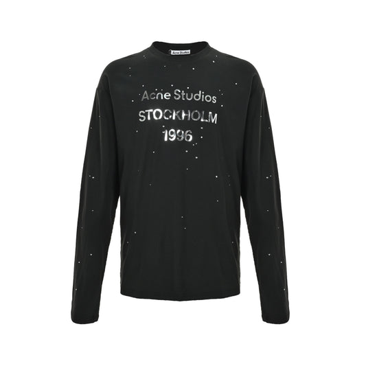 Acne Studios 26ss North American limited edition rhinestone long-sleeved T-shirt