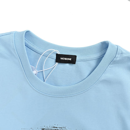 WE11DONE letter outline bear print short sleeves