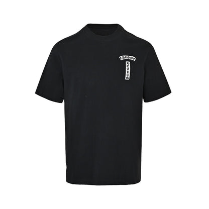 Chrome Hearts/Chrome Heart embroidered front and back round neck short sleeves