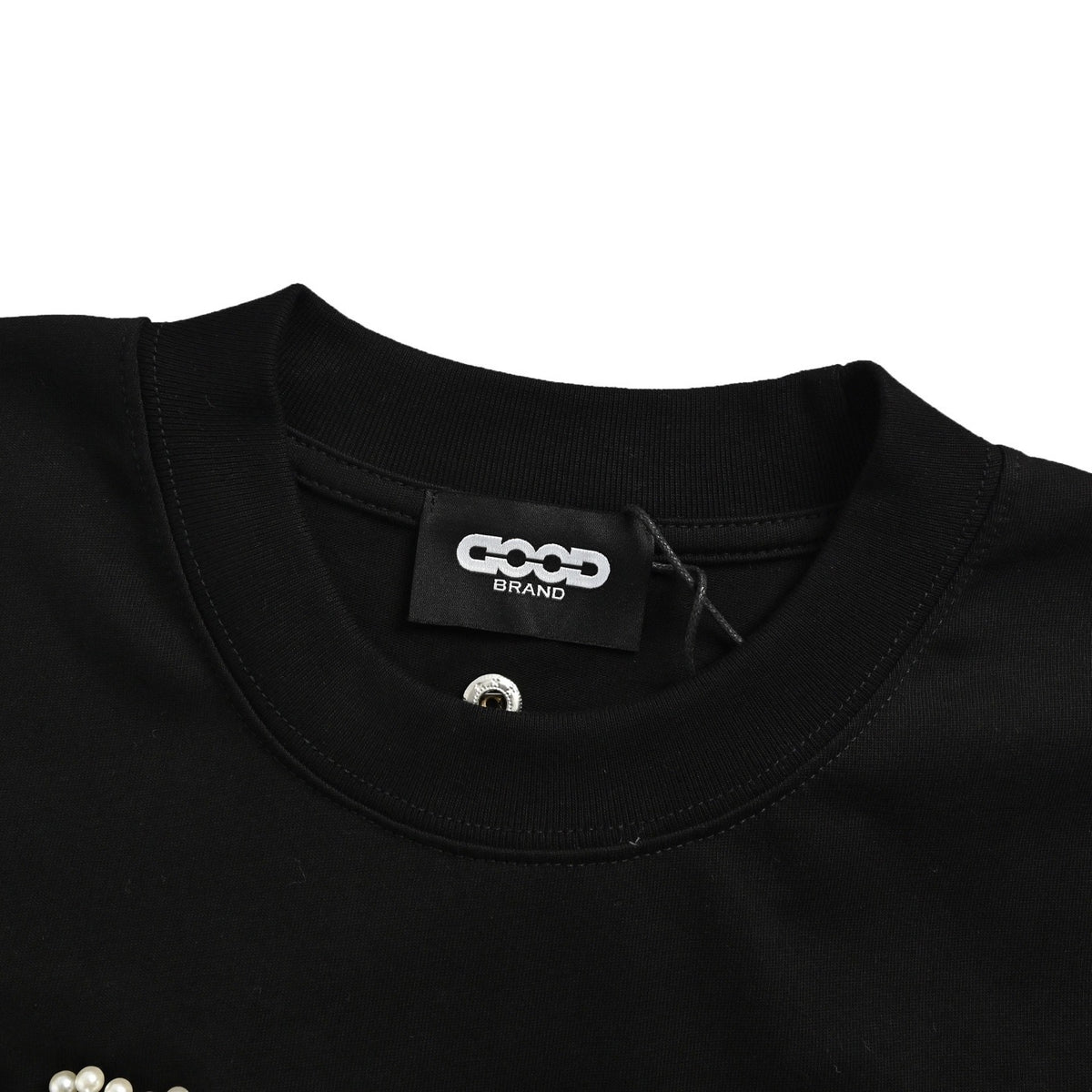 GOODBRAND 25ss pearl embroidered heavy-duty short sleeves